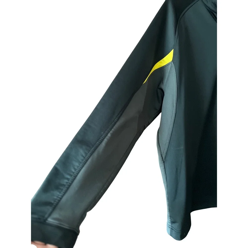 Nike Golf Dri-FIT Thermal‎ Pullover XL Black Yellow Long Sleeve Shirt